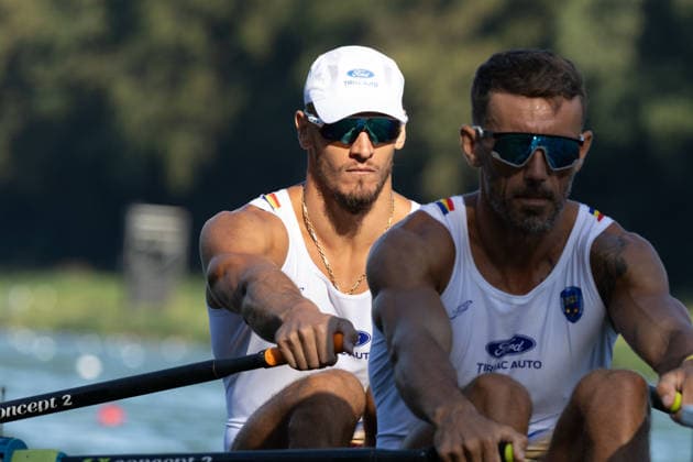RECORD DATE NOT STATED 24th August 2026; Bosbaan, Amsterdam, Holland, Netherlands; 2026 World Rowing Championships, Day One; Heat Race; Romania Mens Double Sculls (M2x) with Andrei Sebastian Cornea and Marian Florian Enache AnthonyxBenoit
