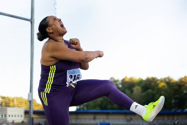 260824 Vanessa Kamga, Hässelby SK, tävlar i damernas diskus under friidrottstävlingen i Folksam Grand Prix den 24 augusti 2026 i Göteborg. *** August 24, 2026: Vanessa Kamga of Hässelby SK will compete in the women’s discus throw at the Folksam Grand Prix track and field meet on August 24, 2026, in Gothenburg  Copyright: MICHAELxERICHSEN BB260824MI049