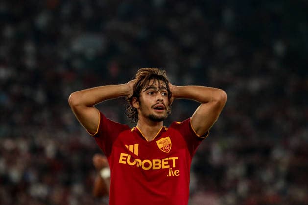 IPA87771259 - Rodrigo Mora of AS Roma during the AS Roma vs. ACF Fiorentina Italian Serie A soccer match in Rome, Italy, on August 24, 2026  Copyright: xRaffaelexConti IPAxSportx xx 87771259
