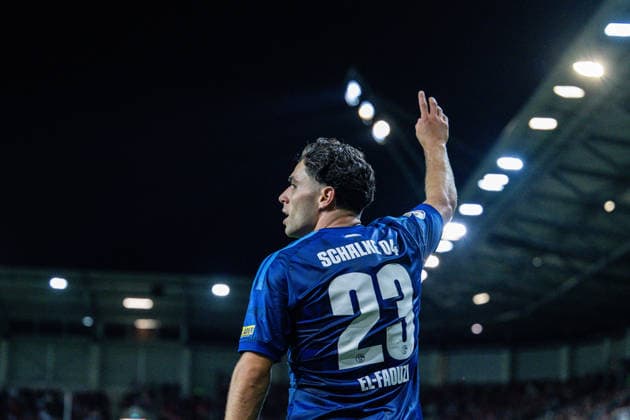 24.08.2026, Fussball, Saison 2026 2027, DFB-Pokal, Hallescher FC - FC Schalke 04, Soufiane El-Faouzi (FC Schalke 04) xRHR-FOTO YYx *** August 24, 2026, Soccer, 2026–2027 Season, DFB Cup, Hallescher FC vs. FC Schalke 04, Soufiane El Faouzi, FC Schalke 04 xRHR PHOTO YYx Copyright: KROEGER RHR-FOTOx RHR-FOTO YY