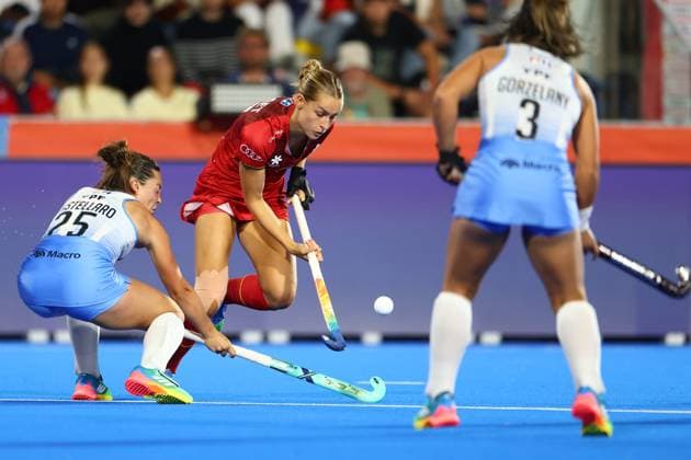 Belgium v Argentina - FIH Women s Hockey World Cup WAVRE, BELGIUM - AUGUST 24 : Louise Dewaet of Belgium in action pictured during the FIH Women s Hockey World Cup 2026 second phase group pool C match between Belgium and Argentina pictured on August 24, 2026 in Wavre, Belgium, 24-08-26 Wavre Belgium  Copyright: xXpix