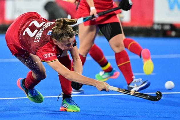 RECORD DATE NOT STATED Belgium s Stephanie Vanden Borre pictured during a Field hockey, Feldhockey game between Belgian national team, Nationalteam Red Panthers and Argentina, at the women s 2026 Hockey World Cup, on Monday 24 August 2026 in Wavre. The 2026 edition of the Hockey World Cup takes place in Belgium and The Netherlands from August 15 to August 30. DIRKxWAEM  x184199687x