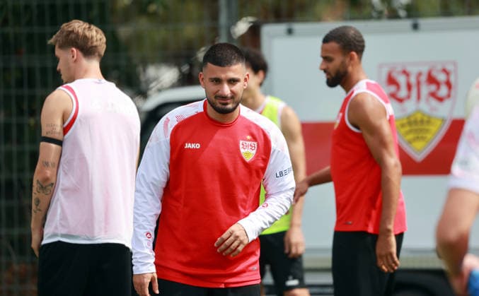 24.08.26 VfB Stuttgart Training Deutschland, Stuttgart, 24.08.2026, Fussball, Bundesliga, Saison 2026 2027, VfB Stuttgart Training: Deniz Undav. *** August 24, 2026 VfB Stuttgart Practice Germany, Stuttgart, August 24, 2026, Soccer, Bundesliga, 2026–2027 Season, VfB Stuttgart Practice Deniz Undav