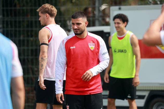 24.08.26 VfB Stuttgart Training Deutschland, Stuttgart, 24.08.2026, Fussball, Bundesliga, Saison 2026 2027, VfB Stuttgart Training: Deniz Undav. *** August 24, 2026 VfB Stuttgart Practice Germany, Stuttgart, August 24, 2026, Soccer, Bundesliga, 2026–2027 Season, VfB Stuttgart Practice Deniz Undav