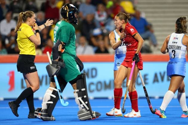Belgium v Argentina - FIH Women s Hockey World Cup WAVRE, BELGIUM - AUGUST 24 : Delphine-Daphne Marien of Belgium pictured during the FIH Women s Hockey World Cup 2026 second phase group pool C match between Belgium and Argentina pictured on August 24, 2026 in Wavre, Belgium, 24-08-26 Wavre Belgium  Copyright: xXpix