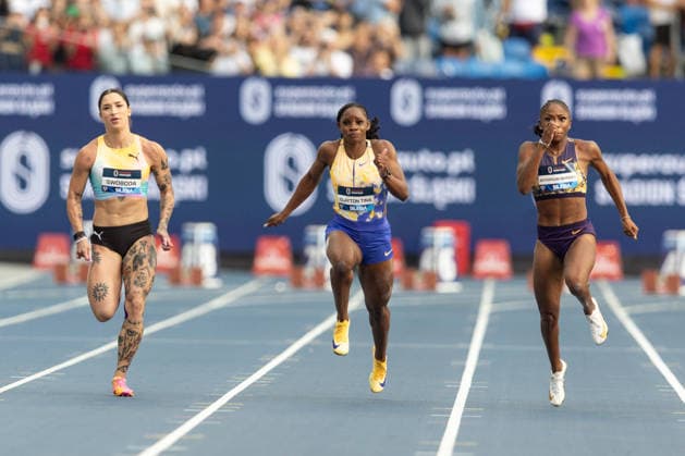 Wanda Diamond League - Silesia Kamila Skolimowska Memorial 2026 Ewa Swoboda, Tina Clayton, Melissa Jefferson-Wooden during Wanda Diamond League - Silesia Kamila Skolimowska Memorial 2026 in Chorzow, Poland, on August 23, 2026 Chorzow Poland  Copyright: xFotoxOlimpikx originalFilename:jastrzebowski-wandadia260824_np8jA.jpg