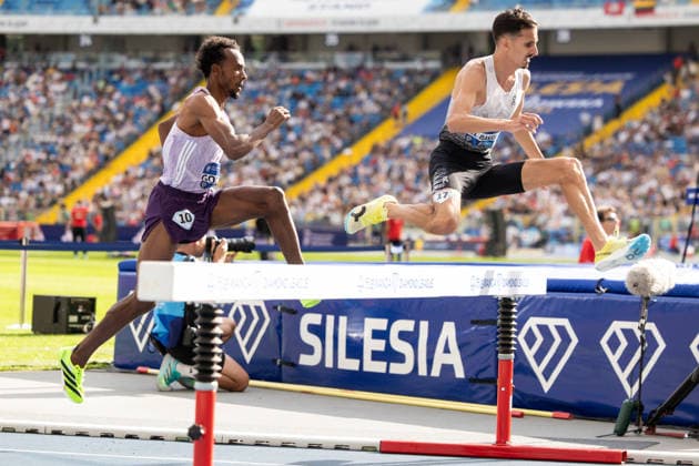 Wanda Diamond League - Silesia Kamila Skolimowska Memorial 2026 Gemechu Godana, Soufiane El Bakkali during Wanda Diamond League - Silesia Kamila Skolimowska Memorial 2026 in Chorzow, Poland, on August 23, 2026 Chorzow Poland  Copyright: xFotoxOlimpikx originalFilename:jastrzebowski-wandadia260824_npjOH.jpg
