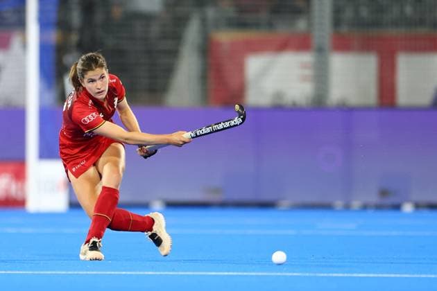 Belgium v Argentina - FIH Women s Hockey World Cup WAVRE, BELGIUM - AUGUST 24 : Helene Brasseur of Belgium in action pictured during the FIH Women s Hockey World Cup 2026 second phase group pool C match between Belgium and Argentina pictured on August 24, 2026 in Wavre, Belgium, 24-08-26 Wavre Belgium  Copyright: xXpix