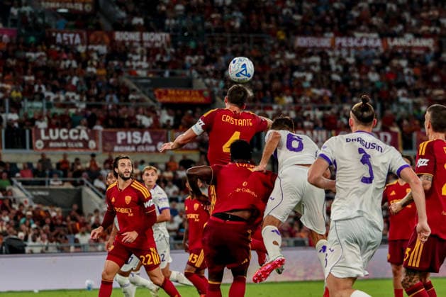 IPA87773812 - Bryan Cristante of A.S. Roma during the AS Roma vs. ACF Fiorentina Italian Serie A soccer match in Rome, Italy, on August 24, 2026  Copyright: xRaffaelexConti IPAxSportx xx 87773812