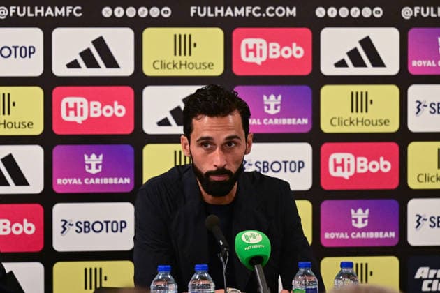 Fulham v Chelsea, Premier League Fulham manager Alvaro Arbeloa at his post match press conference, PK, Pressekonferenz during the Premier League match between Fulham and Chelsea at Craven Cottage, London, UK on 24 August 2026. London Craven Cottage Greater London UK Editorial use only DataCo restrictions apply See www.football-dataco.com , Copyright: xDennisxGoodwinx PSI-24739-0075