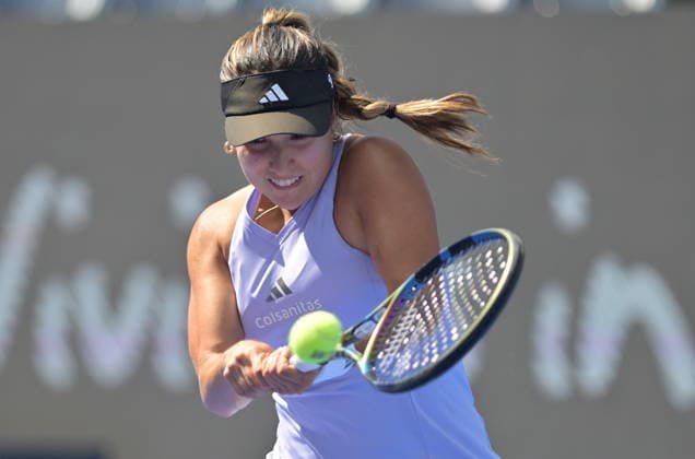 Monterrey Tennis Open Maria Camila Osorio of Colombia in action against Ann Li of the USA during their round of 32 tennis match at the Monterrey Open tennis tournament in Monterrey, Mexico, 24 August 2026. MONTERREY Mexico  Copyright: xMIGUELxSIERRAx