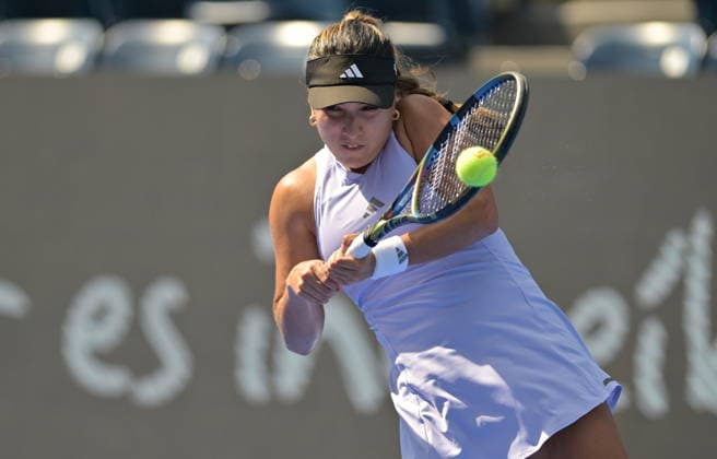 Monterrey Tennis Open Maria Camila Osorio of Colombia in action against Ann Li of the USA during their round of 32 tennis match at the Monterrey Open tennis tournament in Monterrey, Mexico, 24 August 2026. MONTERREY Mexico  Copyright: xMIGUELxSIERRAx
