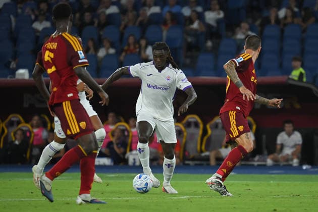 IPA87774964 - During the Serie A match between Roma and Fiorentina at the Olympic Stadium. Rome (Italy), August 24, 2026 Mattia Vian  Copyright: xMattiaxVian IPAxSportx xx 87774964