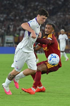 IPA87774968 - During the Serie A match between Roma and Fiorentina at the Olympic Stadium in Rome (Italy), August 24, 2026. Mattia Vian  Copyright: xMattiaxVian IPAxSportx xx 87774968