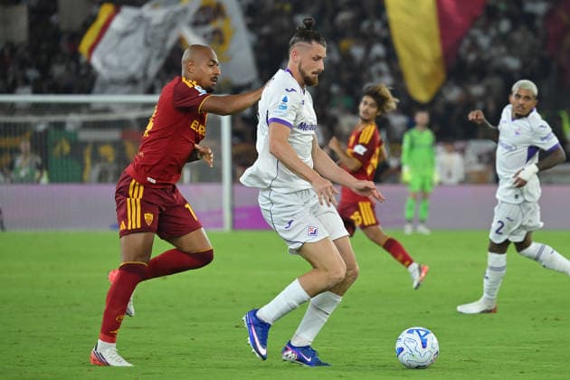 IPA87774982 - During the Serie A match between Roma and Fiorentina at the Olympic Stadium in Rome (Italy), August 24, 2026. Mattia Vian  Copyright: xMattiaxVian IPAxSportx xx 87774982