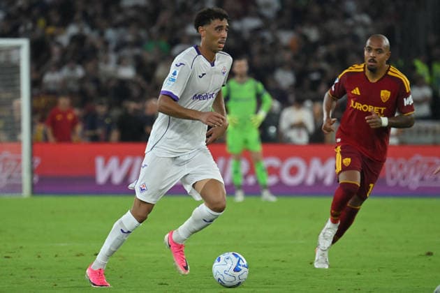 SOCCER - Serie A - AS Roma vs. ACF Fiorentina Photo by IPA ABACAPRESS.COM87774960 - During the Serie A match between Roma and Fiorentina at the Olympic Stadium. Rome (Italy), August 24, 2026 Mattia Vian Rome Italy  Copyright: xIPAxSport ABACAx