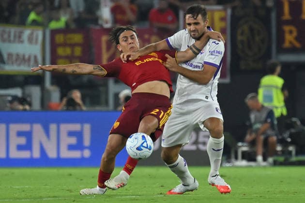 SOCCER - Serie A - AS Roma vs. ACF Fiorentina Photo by IPA ABACAPRESS.COM87774961 - During the Serie A match between Roma and Fiorentina at the Olympic Stadium. Rome (Italy), August 24, 2026 Mattia Vian Rome Italy  Copyright: xIPAxSport ABACAx