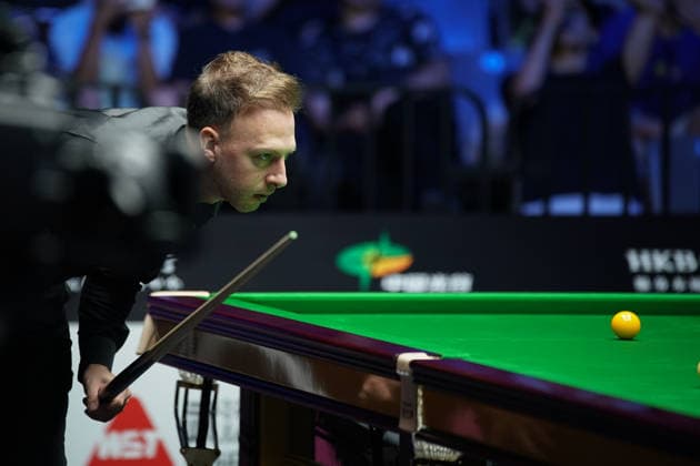 WUHAN, CHINA - AUGUST 24: Judd Trump of England reacts in the second round match against Yuan Sijun of China on day 2 of Wuhan Open 2026 at the Optics Valley Gymnasium of Huazhong University of Science and Technology on August 24, 2026 in Wuhan, Hubei Province of China.  Copyright: xTaixChengzhex 111661917793