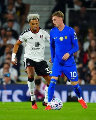 Antonee Robinson of Fulham and Cole Palmer of Chelsea Fulham v Chelsea, Premier League Football, Football, Craven Cottage, London, UK - 24 Aug 2026London Craven Cottage United Kingdom EDITORIAL USE ONLY No use with unauthorised audio, video, data, fixture lists, club league logos or live services. Online in-match use limited to 120 images, no video emulation. No use in betting, games or single club league player publications.  Copyright: xJavierxGarcia Shutterstockx 17114735id