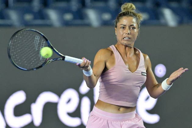 Monterrey Open tennis tournament Renata Zarazua of Mexico in action against Clara Tauson of Denmark during their round of 32 tennis match at the Monterrey Open tennis tournament in Monterrey, Mexico, 24 August 2026. Monterrey Mexico  Copyright: xMIGUELSIERRAx