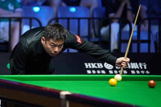 WUHAN, CHINA - AUGUST 25: Pang Junxu of China reacts in the third round match against Shaun Murphy of England on day 3 of Wuhan Open 2026 at the Optics Valley Gymnasium of Huazhong University of Science and Technology on August 25, 2026 in Wuhan, Hubei Province of China.  Copyright: xTaixChengzhex 111662030992