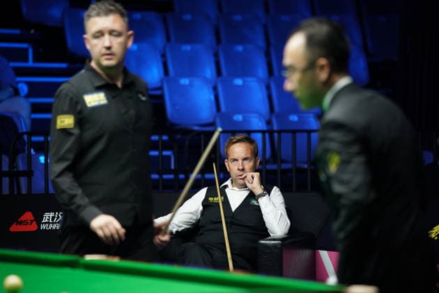 WUHAN, CHINA - AUGUST 25: Kyren Wilson of England plays a shot in the third round match against Ali Carter of England on day 3 of Wuhan Open 2026 at the Optics Valley Gymnasium of Huazhong University of Science and Technology on August 25, 2026 in Wuhan, Hubei Province of China.  Copyright: xTaixChengzhex 111662031241