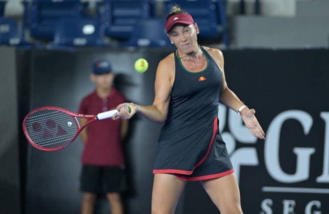 Monterrey Open tennis tournament Donna Vekic of Croatia in action against Diane Parry of France during their round of 32 tennis match at the Monterrey Open tennis tournament in Monterrey, Mexico, 24 August 2026. Monterrey Mexico  Copyright: xMIGUELxSIERRAx