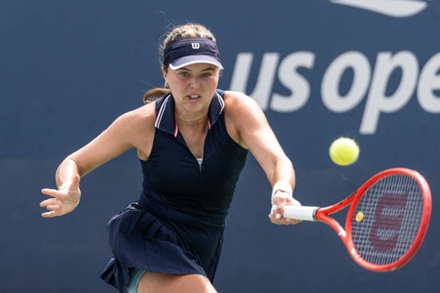 2026 US Open Championship NEW YORK, UNITED STATES - AUGUST 24: Kayla Day returns ball during a women s qualifying singles match 1st round of the 2026 US Open Championship at USTA Billie Jean King National Tennis Center on August 24, 2026 in Flushing, NY. Kayla Day lost in straight sets. Lev Radin Anadolu New york United States. Editorial use only. Please get in touch for any other usage.  Copyright: x2026xAnadoluxLevxRadinx
