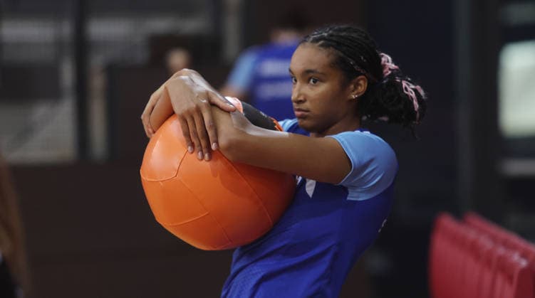 Stuttgart , DEKRA 1. Bundesliga Frauen Volleyball Trainingsauftakt Allianz MTV Stuttgart , Leilani Slacanin *** Stuttgart, DEKRA 1 Bundesliga Women s Volleyball: Start of Training for Allianz MTV Stuttgart, Leilani Slacanin