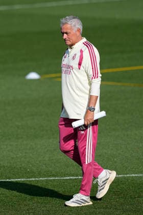 August 25, 2026, Valdebebas, Madrid, Spain: Jose Mourinho during the training day of Real Madrid ahead the Spanish League, LaLiga EA Sports, football match against Real Sociedad at Ciudad Deportiva Real Madrid on August 25, 2026, in Valdebebas, Madrid, Spain. Valdebebas Spain - ZUMAa181 20260825_zaa_a181_006 Copyright: xOscarxJ.xBarrosox