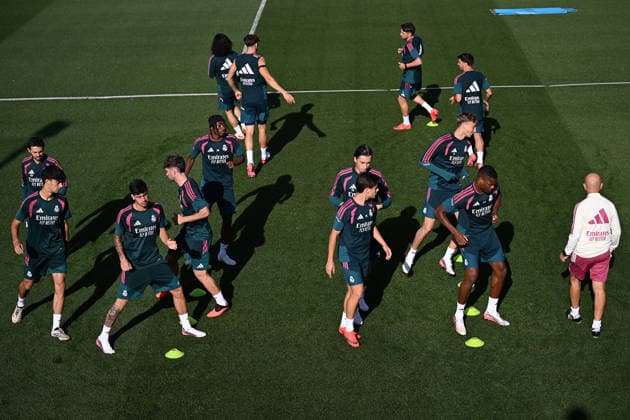 Real Madrid s training session MADRID, SPAIN - AUGUST 25: Real Madrid players take part in a training session at the club s Valdebebas training facilities ahead of their La Liga match against Real Sociedad, on August 25, 2026 in Madrid, Spain. Burak Akbulut Anadolu Madrid Spain. Editorial use only. Please get in touch for any other usage.  Copyright: x2026xAnadoluxBurakxAkbulutx