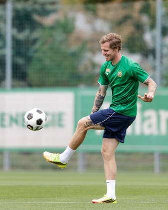 SOCCER - UEFA ECL, Rapid vs Hearts VIENNA,AUSTRIA,25.AUG.26 - SOCCER - UEFA Conference League, play-off, SK Rapid Wien vs Heart of Midlothian FC, preview, training Rapid. Image shows Tonni Adamsen (Rapid).  GEPAxpictures xArminxRauthner