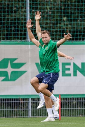 SOCCER - UEFA ECL, Rapid vs Hearts VIENNA,AUSTRIA,25.AUG.26 - SOCCER - UEFA Conference League, play-off, SK Rapid Wien vs Heart of Midlothian FC, preview, training Rapid. Image shows Matthias Seidl (Rapid).  GEPAxpictures xArminxRauthner