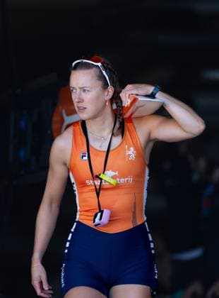 AMSTERDAM - Benthe Boonstra on the second day of the World Rowing Championships at the Bosbaan in the Amsterdam Forest. IRIS VAN DEN BROEK ANP xVIxANPxSportx xxANPxIVx 566241233 originalFilename: 566241233.jpg