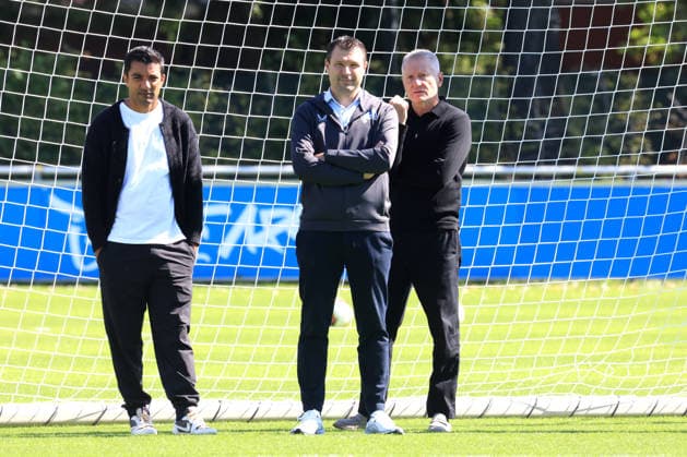 25.08.2026, DEU GER, Fussball , 2.Fussballbundesliga, Saison 2026 2027, Sportforum, Hertha BSC, Training Leiter Teammanagement Sami Allagui ( Hertha BSC ), Benjamin Weber Sportdirektor,( Hertha BSC Berlin ), Dr. Peter Goerlich ( Hertha BSC ), Geschaeftsfuehrung 2. Liga: DFB DFL regulations prohibit any use of photographs as image sequences and or quasi-video) Berlin Sportforum Berlin Deutschland *** August 25, 2026, Germany, Soccer, 2. Bundesliga, 2026–2027 Season, Sportforum, Hertha BSC, Head of Training and Team Management Sami Allagui, Hertha BSC, Benjamin Weber, Sporting Director, Hertha BSC Berlin, Dr. Peter Goerlich, Hertha BSC, Management, 2nd Division, DFB and DFL regulations prohibit any use of photographs as image sequences and or quasi-video. Berlin Sportforum, Berlin, Germany Copyright: xNordphotox xEnglerx