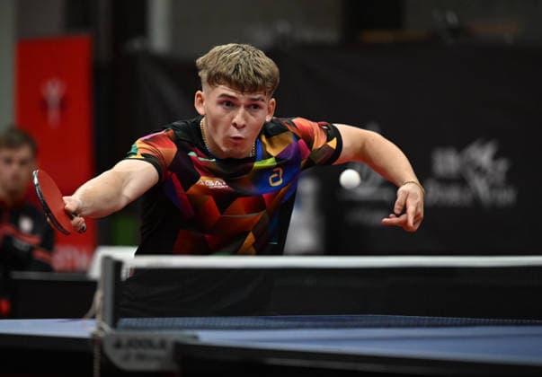 MenÂ s Singles, group 7 of Table tennis, Tischtennis during the WTT Feeder Olomouc, Czech Republic, August 25, 2026. Pictured Milosz Sawczak of Poland. (CTKxPhoto LudekxPerina) CTKPhotoP2026082503519  CTKPhotoP2026082503519