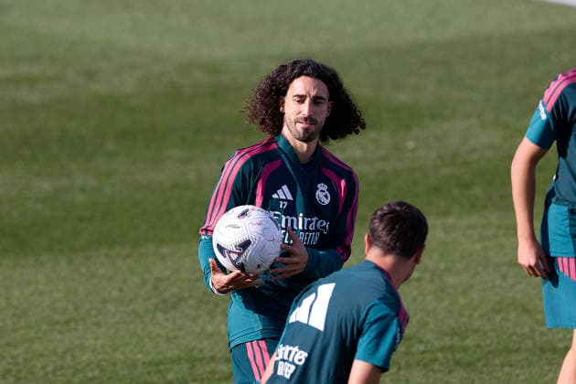 ESP: Real Madrid Training day Marc Cucurella of Real Madrid during the training day of Real Madrid ahead the Spanish League, LaLiga EA Sports, football match against Real Sociedad at Ciudad Deportiva Real Madrid in Valdebebas, Madrid on August 25, 2026, Spain Madrid Spain *** ESP Real Madrid Training Day: Marc Cucurella of Real Madrid during the team s training session ahead of the LaLiga EA Sports match against Real Sociedad at the Real Madrid Sports Complex in Valdebebas, Madrid, on August 25, 2026, Spain, Madrid, Spain Copyright: xAgenciaxLOFx