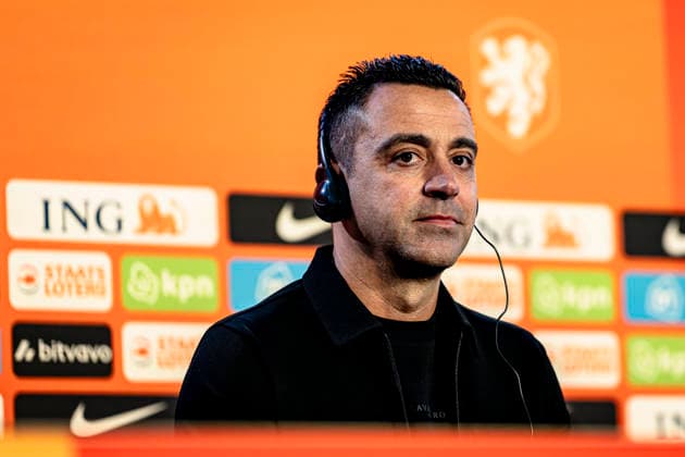ZEIST Xavi Hernandez, head coach of the Netherlands national team, Nationalteam during the Xavi Hernandez press conference, PK, Pressekonferenz at the KNVB Campus on 25 August 2026 in Zeist, the Netherlands. (Photo by DeFodi Images) - *** ZEIST Xavi Hernandez, head coach of the Netherlands national team, during the Xavi Hernandez press conference at the KNVB Campus on August 25, 2026, in Zeist, the Netherlands. Photo by DeFodi Images