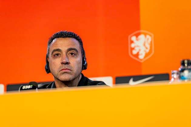ZEIST Xavi Hernandez, head coach of the Netherlands national team, Nationalteam during the Xavi Hernandez press conference, PK, Pressekonferenz at the KNVB Campus on 25 August 2026 in Zeist, the Netherlands. (Photo by DeFodi Images) - *** ZEIST Xavi Hernandez, head coach of the Netherlands national team, during the Xavi Hernandez press conference at the KNVB Campus on August 25, 2026, in Zeist, the Netherlands. Photo by DeFodi Images