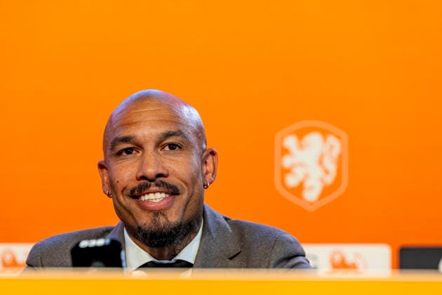 ZEIST KNVB director Nigel de Jong during the press conference, PK, Pressekonferenz for Xavi Hernandez at the KNVB Campus on 25 August 2026 in Zeist, the Netherlands. (Photo by DeFodi Images) - *** ZEIST KNVB director Nigel de Jong during the press conference for Xavi Hernandez at the KNVB Campus on August 25, 2026, in Zeist, the Netherlands. Photo by DeFodi Images