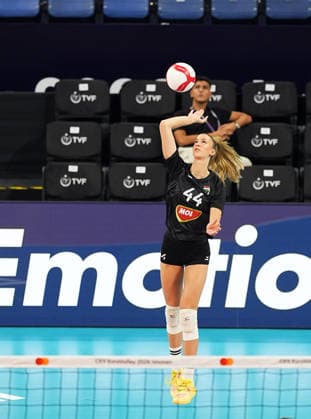 Hungary v Germany - CEV EuroVolley 2026 ISTANBUL, TURKIYE - AUGUST 25: Zsofia Csereklye (44) of Hungary in action during the CEV EuroVolley 2026 Women Group A match between Hungary and Germany at Sinan Erdem Sports Hall, on August 25, 2026 in Istanbul, Turkiye. Esra Bilgin Anadolu Istanbul Turkey. Editorial use only. Please get in touch for any other usage.  Copyright: x2026xAnadoluxEsraxBilginx
