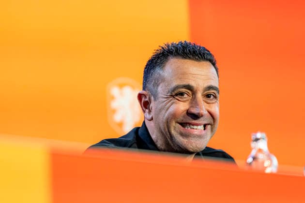 ZEIST Xavi Hernandez, head coach of the Netherlands national football team, during the Xavi Hernandez press conference, PK, Pressekonferenz at the KNVB Campus on 25 August 2026 in Zeist, the Netherlands. (Photo by DeFodi Images) - *** ZEIST Xavi Hernandez, head coach of the Netherlands national soccer team, during the Xavi Hernandez press conference at the KNVB Campus on August 25, 2026, in Zeist, the Netherlands. Photo by DeFodi Images