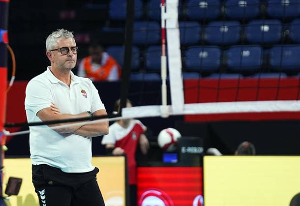 Hungary v Germany - CEV EuroVolley 2026 ISTANBUL, TURKIYE - AUGUST 25: Alessandro Chiappini of Hungary reacts during the CEV EuroVolley 2026 Women Group A match between Hungary and Germany at Sinan Erdem Sports Hall, on August 25, 2026 in Istanbul, Turkiye. Esra Bilgin Anadolu Istanbul Turkey. Editorial use only. Please get in touch for any other usage.  Copyright: x2026xAnadoluxEsraxBilginx