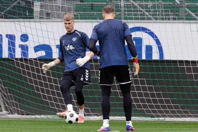 SOCCER - UEFA ECL, Rapid vs Hearts VIENNA,AUSTRIA,25.AUG.26 - SOCCER - UEFA Conference League, play-off, SK Rapid Wien vs Heart of Midlothian FC, preview, training Hearts. Image shows Beau Reus (Hearts).  GEPAxpictures xArminxRauthner