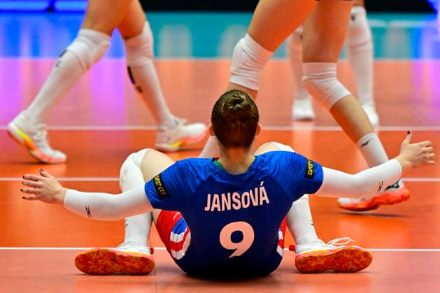 Daniela Jansova of Czech Republic in action during the Women s European Volleyball Championships Group B match Czech Republic vs Ukraine, on August 25, 2026, in Brno, Czech Republic. (CTKxPhoto VaclavxSalek) CTKPhotoP2026082505805  CTKPhotoP2026082505805