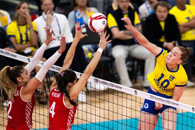 260825 Isabelle Haak of Sweden during the CEV EuroVolley 2026 group stage volleyball match between Sweden and Croatia on August 25, 2026 in Gothenburg. Photo: Mathias Bergeld BILDBYRAN kod MB MB1406 volleyboll volleyball cev eurovolley 2026 volleyboll-em sverige croatia sweden day 5 dam bbeng kroatien women kvinner *** August 25, 2026: Isabelle Haak of Sweden during the CEV EuroVolley 2026 group stage volleyball match between Sweden and Croatia on August 25, 2026 in Gothenburg. Photo by Mathias Bergeld, BILDBYRAN. Code: MB MB1406. volleyball, CEV EuroVolley 2026, European Volleyball Championship, Sweden, Croatia, Day 5, women s volleyball  Copyright: MATHIASxBERGELD BB260825MB022