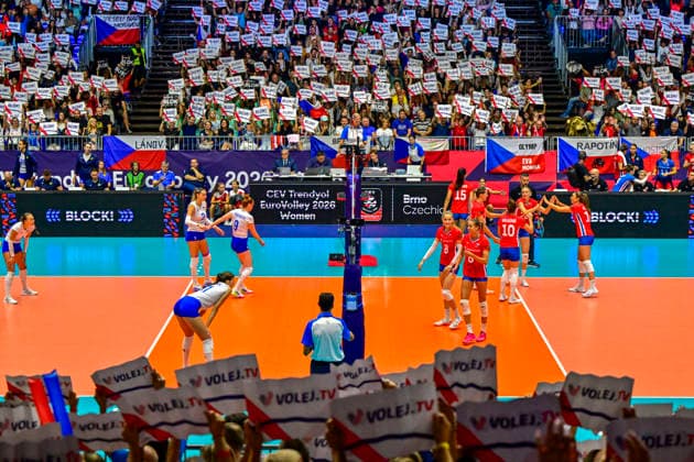 The Women s European Volleyball Championships Group B match Czech Republic vs Ukraine, on August 25, 2026, in Brno, Czech Republic. (CTKxPhoto VaclavxSalek) CTKPhotoP2026082506002  CTKPhotoP2026082506002