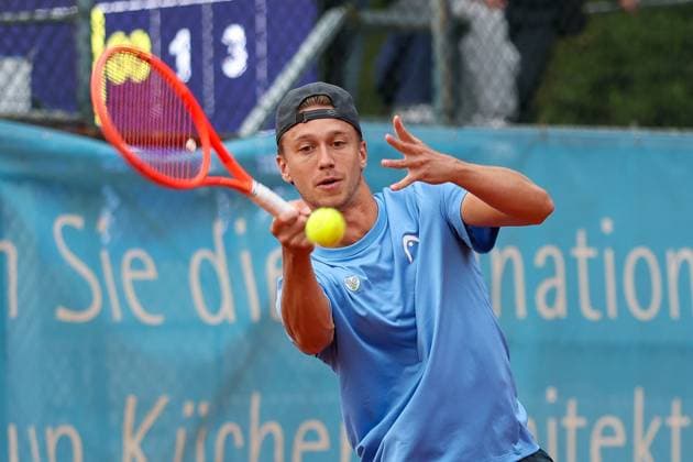 im Bild, Tom Bittner (GER), Alec Beckley (ZAF) Vasilios Caripi (ZAF) vs. Tom Bittner (GER) Noah Thurner (GER), ATP, Tennis Herren Challenger Schwaben Open, Herren, Doppel, Tennis, Achtelfinale, 25.08.2026 Augsburg Bayern Deutschland *** Pictured: Tom Bittner (GER), Alec Beckley (ZAF), Vasilios Caripi (ZAF) vs. Tom Bittner (GER), Noah Thurner (GER), ATP Challenger Schwaben Open, Men s Doubles, Tennis, Round of 16, August 25, 2026, Augsburg, Bavaria, Germany Copyright: xkolbert-press ChristianxKolbertx