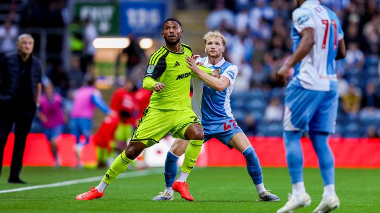 Blackburn Rovers v Sheffield United, EFL Cup Blackburn Rovers defender Lucas Houghton (47) during the EFL Cup match between Blackburn Rovers and Sheffield United at Ewood Park, Blackburn, UK on 25 August 2026. Editorial use only DataCo restrictions apply See www.football-dataco.com , Copyright: xSimonxDaviesx PSI-24748-0179