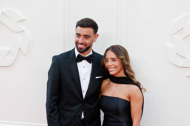 August 25, 2026, Manchester, United Kingdom: Manchester United, ManU captain BRUNO FERNANDES and his wife, ANA PINHO At the PFA Player of the Year Awards 2026, Manchester Opera House UK PFA Player Of The Year Awards 2026,  - ZUMAp211 20260825_aap_p211_007 Copyright: xAndyxVonxPipx